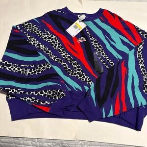 Nike Multicolor Animal Print Crewneck